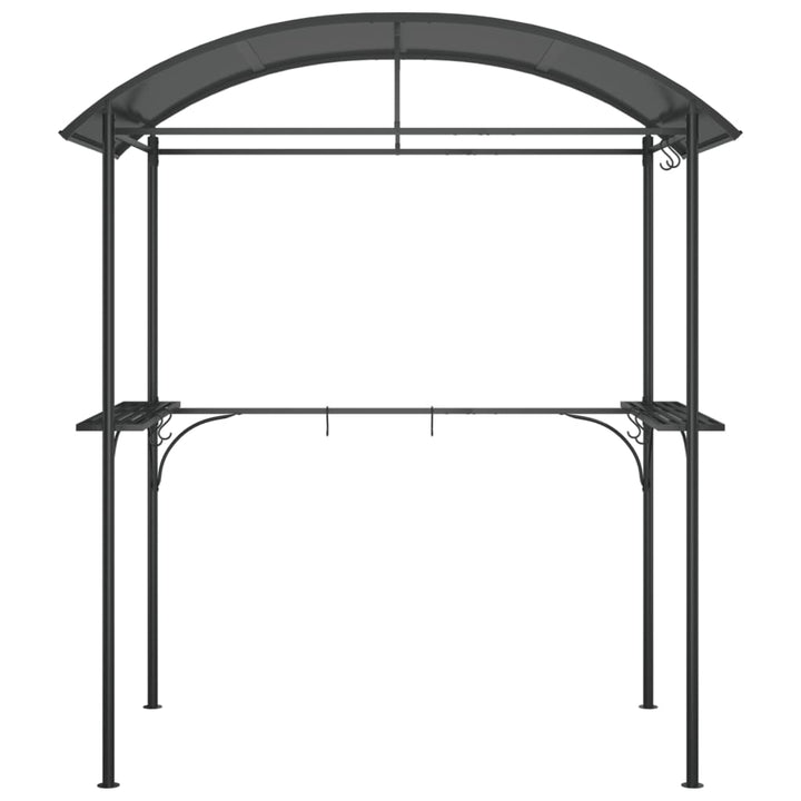 Tak För Grill Med Sidohyllor Antracit 220X115X230 Cm Stål
