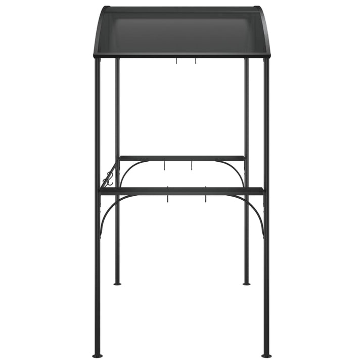 Tak För Grill Med Sidohyllor Antracit 220X115X230 Cm Stål