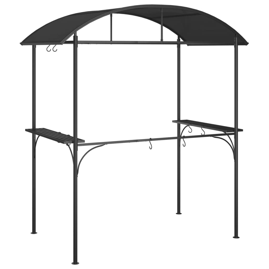 Tak För Grill Med Sidohyllor Antracit 220X115X230 Cm Stål