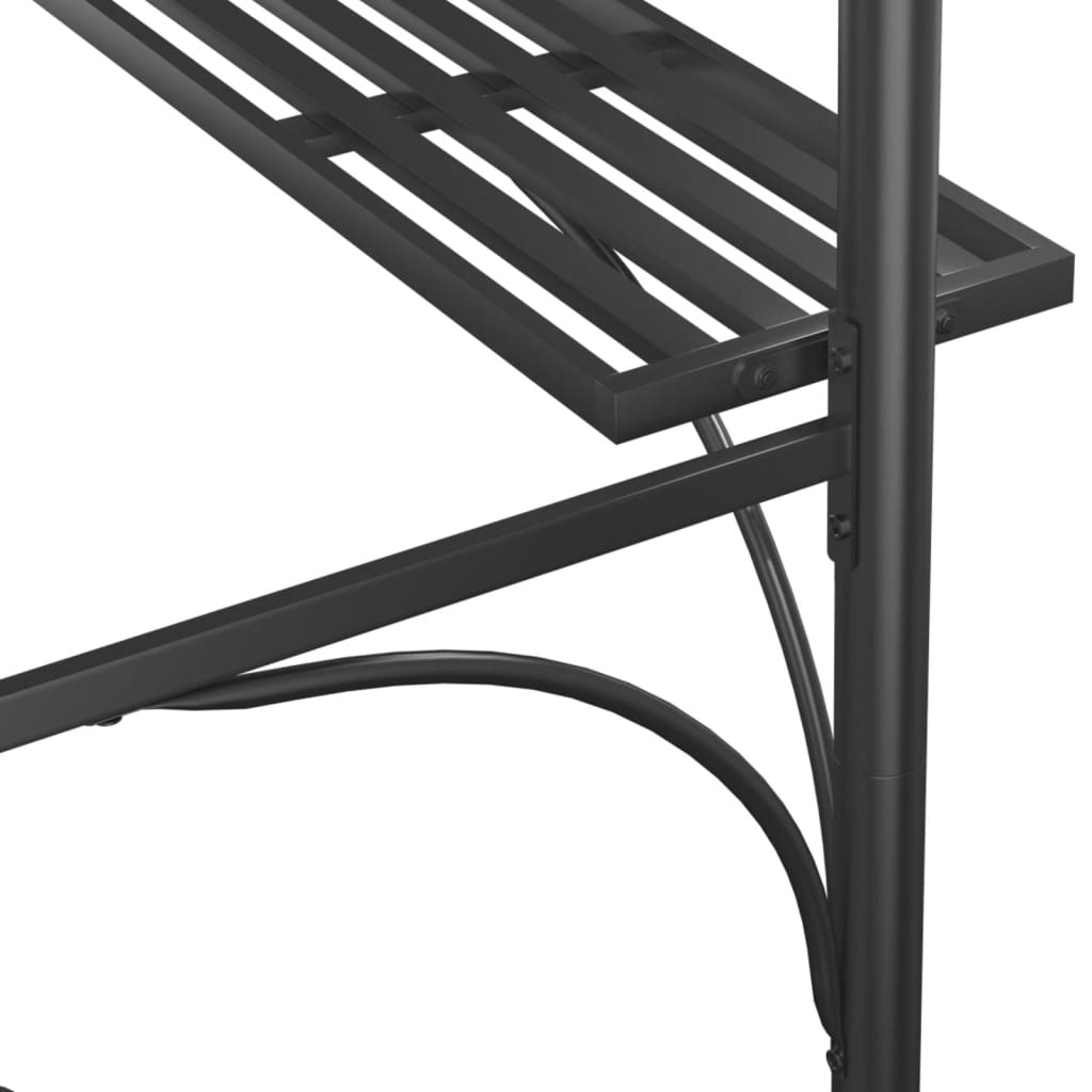 Tak För Grill Med Sidohyllor Antracit 220X115X230 Cm Stål