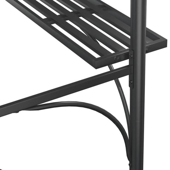 Tak För Grill Med Sidohyllor Antracit 220X115X230 Cm Stål