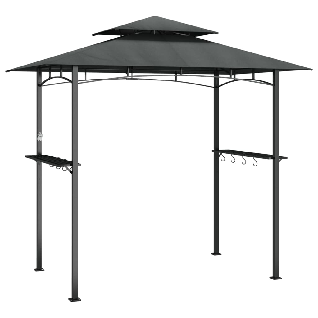 Tak För Grill Med Sidohyllor Antracit 240X150X243 Cm Stål