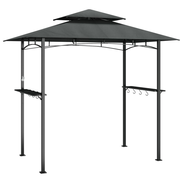 Tak För Grill Med Sidohyllor Antracit 240X150X243 Cm Stål