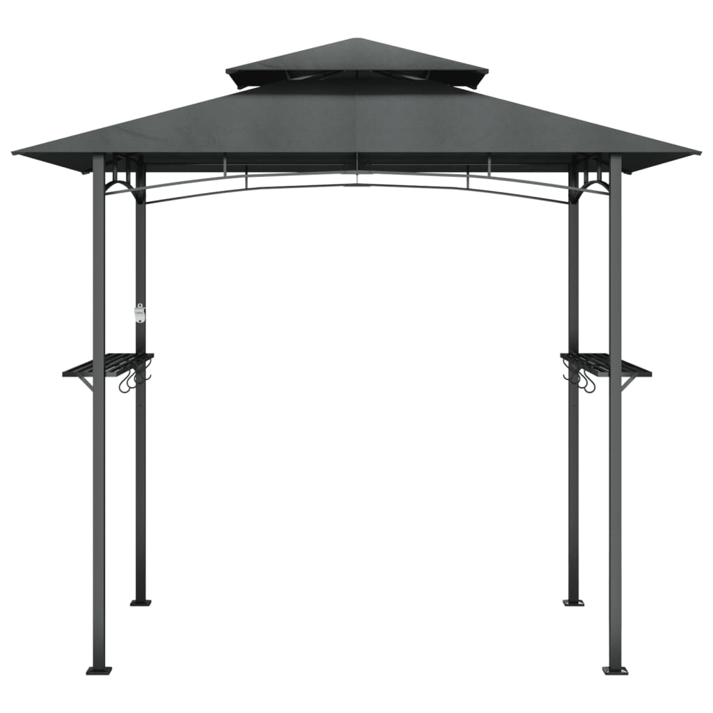 Tak För Grill Med Sidohyllor Antracit 240X150X243 Cm Stål