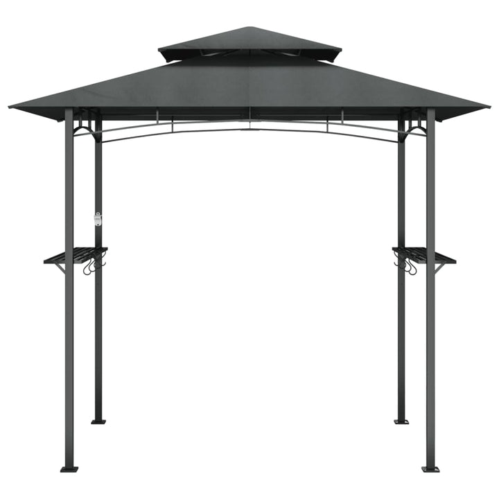 Tak För Grill Med Sidohyllor Antracit 240X150X243 Cm Stål
