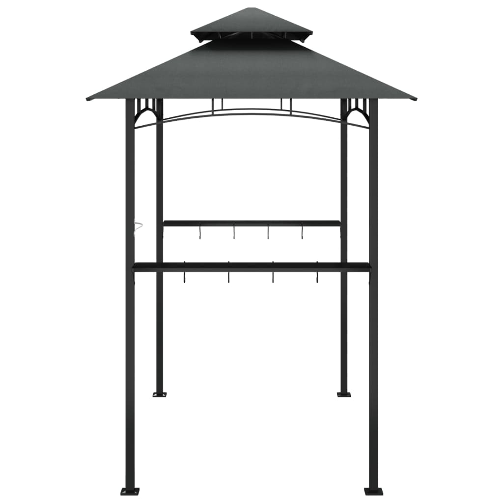 Tak För Grill Med Sidohyllor Antracit 240X150X243 Cm Stål