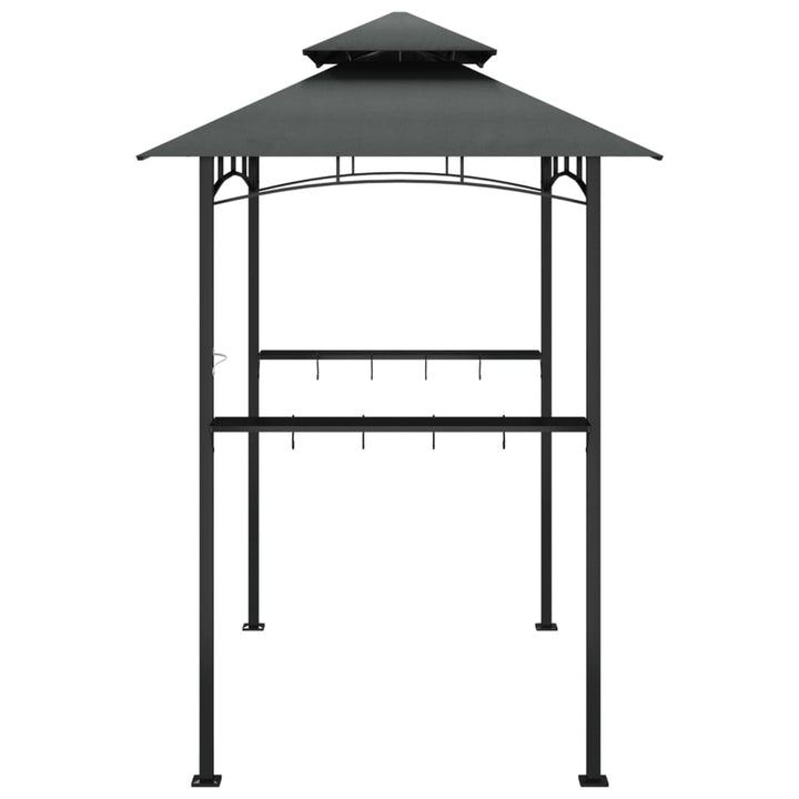 Tak För Grill Med Sidohyllor Antracit 240X150X243 Cm Stål