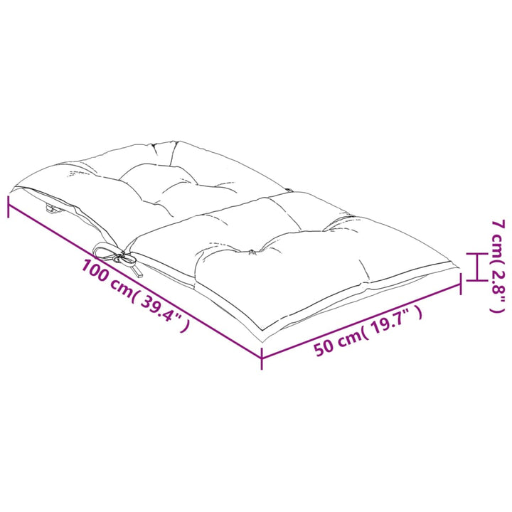 Stolsdynor 2 St 100X50X7 Cm Tyg