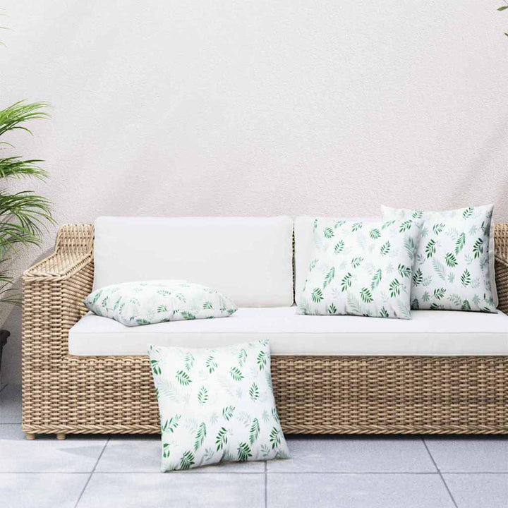 Spridda Kuddar Löv 4 Pcs Bladmönster 40 X 40 Cm Polyester Tyg