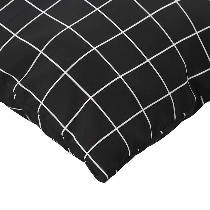 Spridda Kuddar 4 Pcs Svart Rutigt 50 X 50 Cm Polyester Tyg