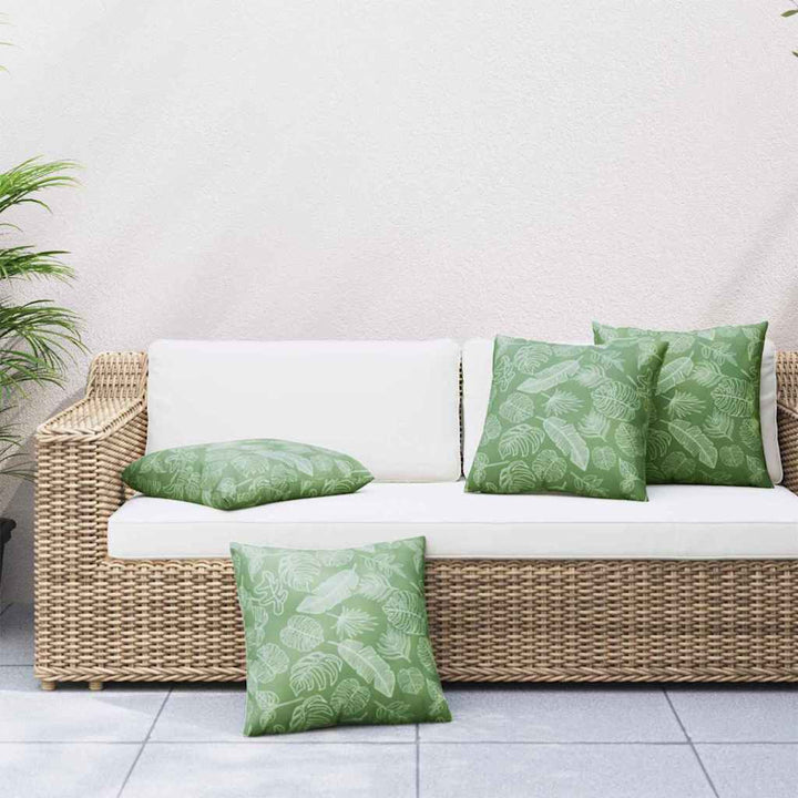 Spridda Kuddar Löv 4 Pcs Bladmönster 50 X 50 Cm Polyester Tyg
