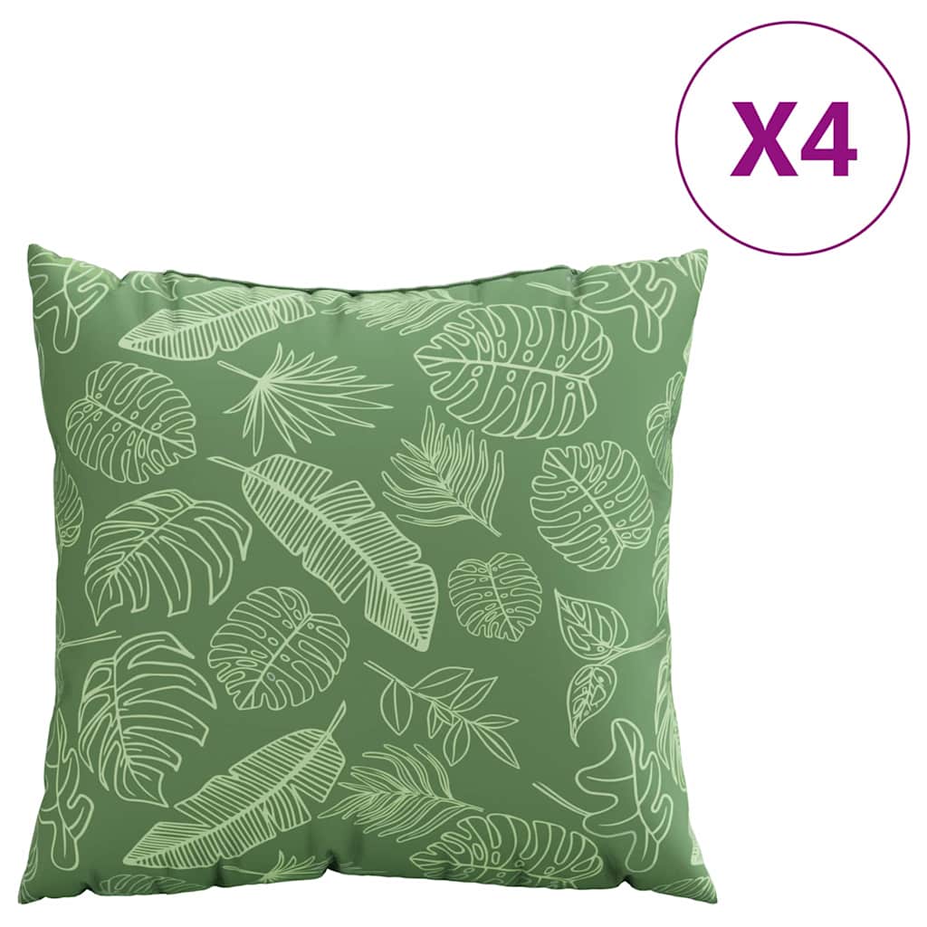 Spridda Kuddar Löv 4 Pcs Bladmönster 50 X 50 Cm Polyester Tyg