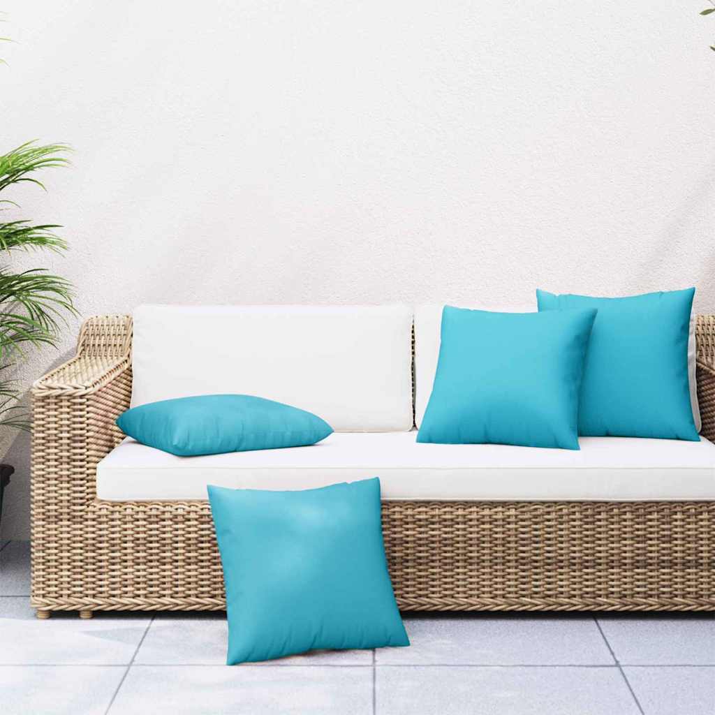 Spridda Kuddar Enfärgad 4 Pcs Turkos 50 X 50 Cm Polyester Tyg