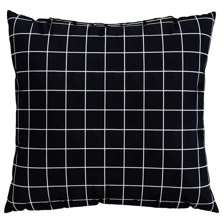 Spridda Kuddar 4 Pcs Svart Rutigt 60 X 60 Cm Polyester Tyg