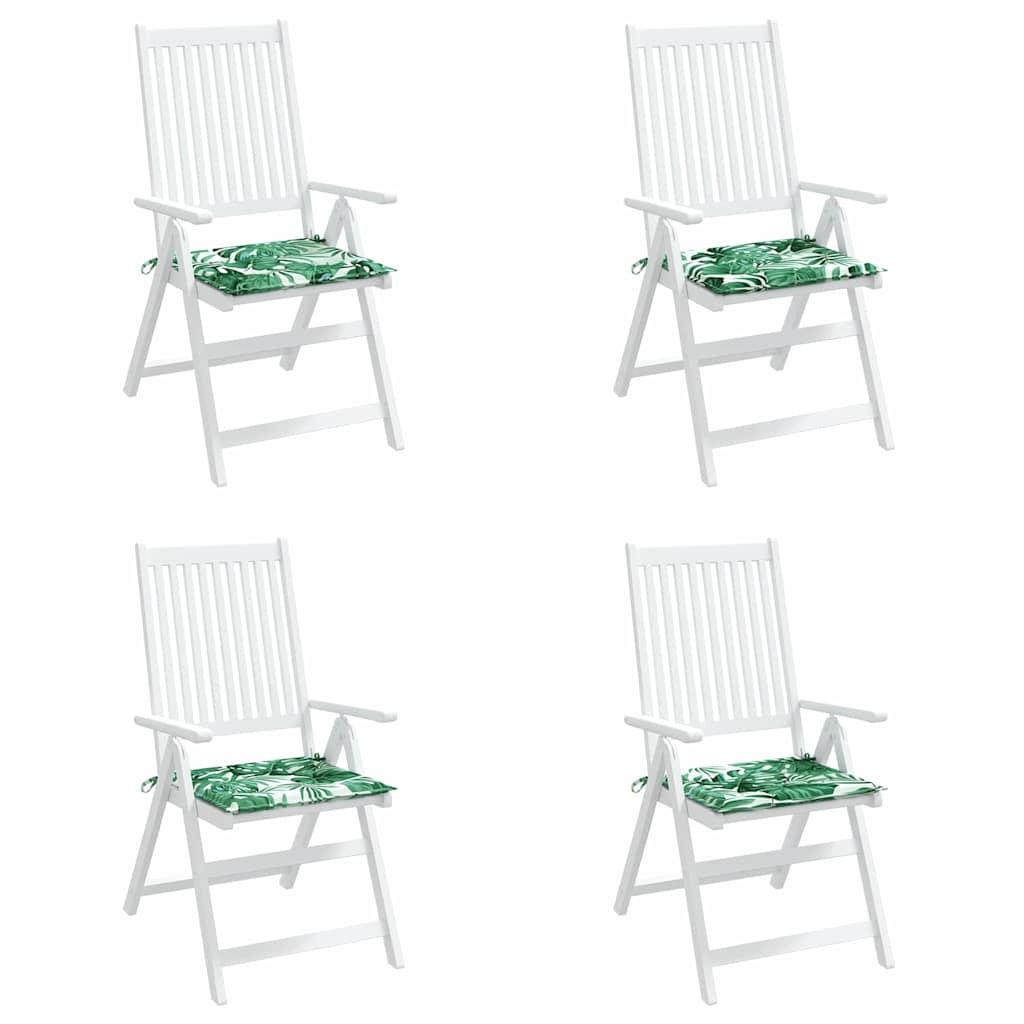 Stolkuddar 4 Pcs Bladmönster 50 X 50 X 4 Cm Oxford Tyg