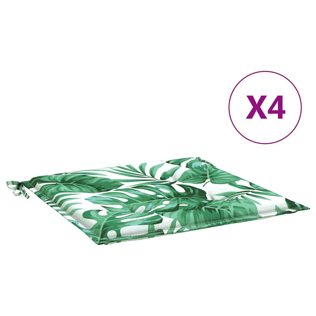Stolkuddar 4 Pcs Bladmönster 50 X 50 X 4 Cm Oxford Tyg
