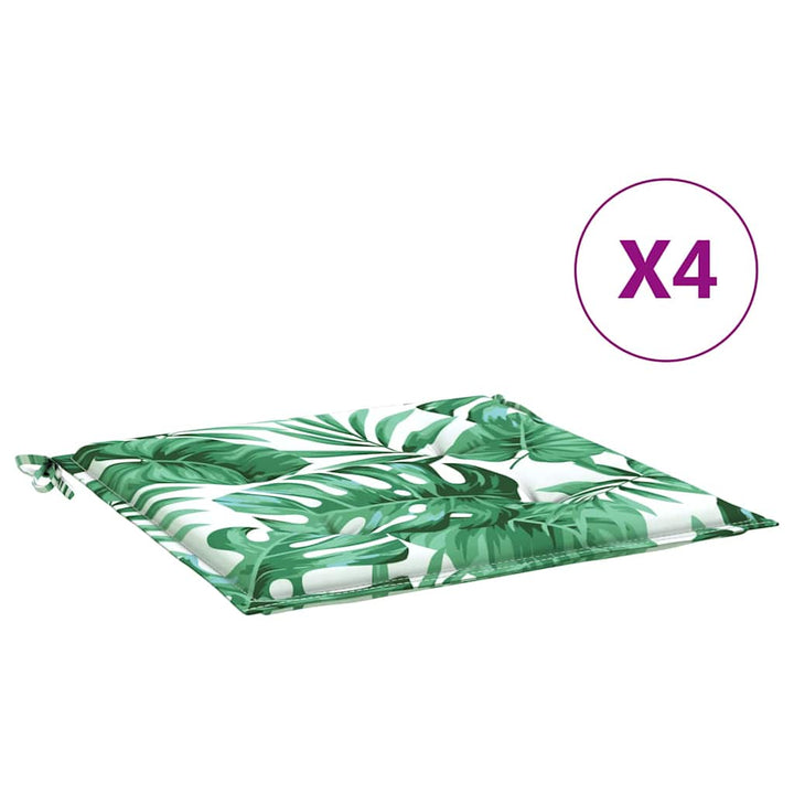 Stolkuddar 4 Pcs Bladmönster 50 X 50 X 4 Cm Oxford Tyg