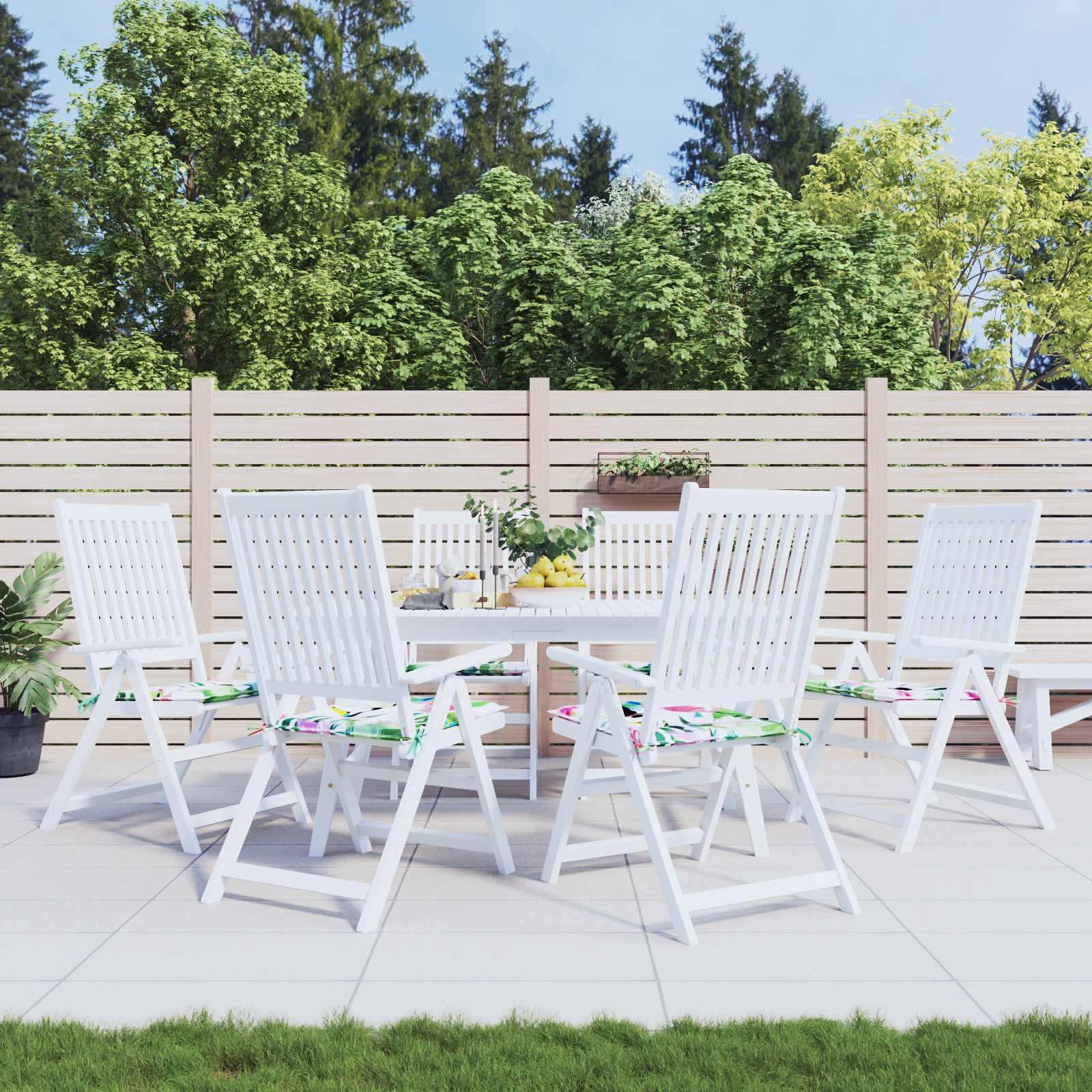Stolkuddar 6 Pcs Flerfärgsdesign 50 X 50 X 4 Cm Oxford Tyg