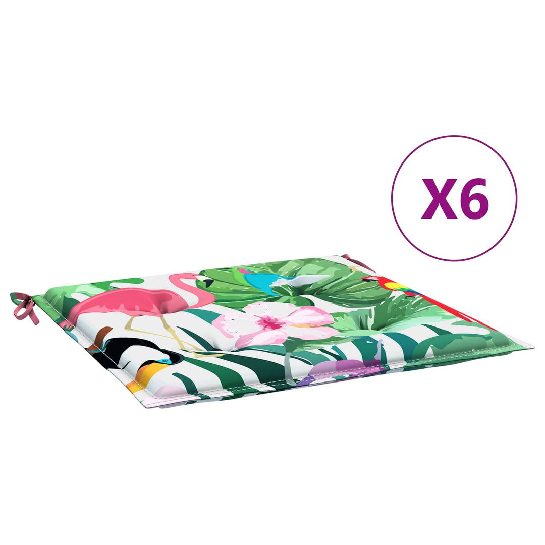Stolkuddar 6 Pcs Flerfärgsdesign 50 X 50 X 4 Cm Oxford Tyg