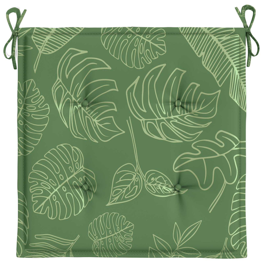 Stolkuddar 4 Pcs Grön Och Vit 50 X 50 X 4 Cm Oxford Tyg