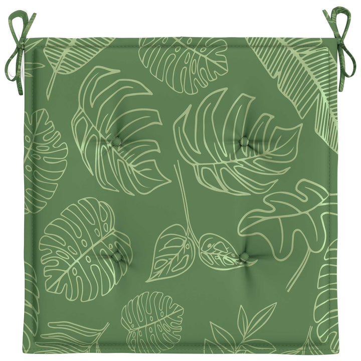 Stolkuddar 4 Pcs Grön Och Vit 50 X 50 X 4 Cm Oxford Tyg