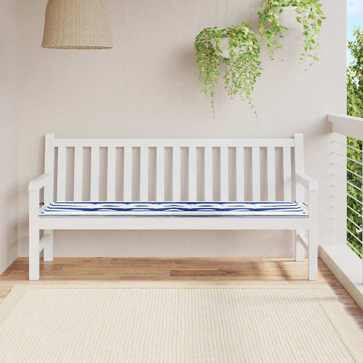 Bänk Kudde Randig Svart Rutigt 150 X 50 X 3 Cm Oxford Tyg