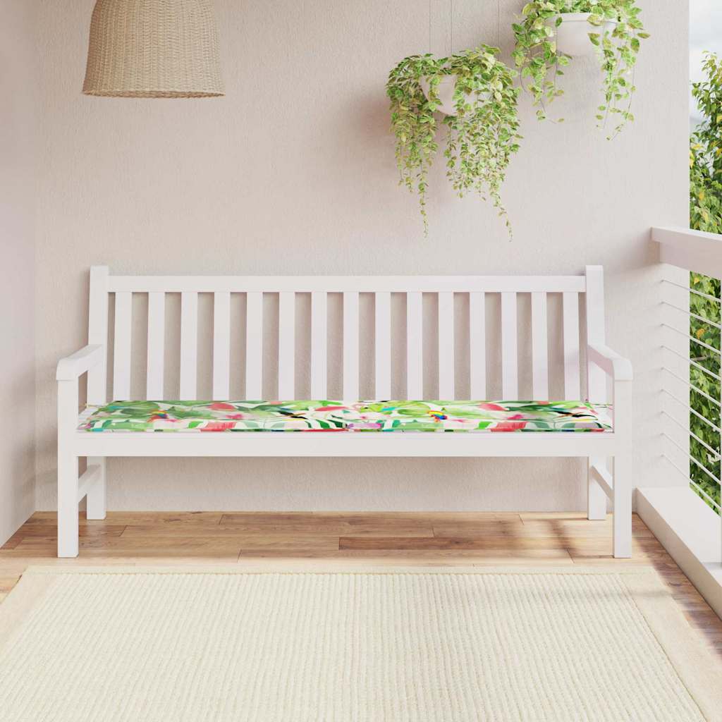 Bänk Kudde Blommor Flerfärgsdesign 150 X 50 X 3 Cm Oxford Tyg