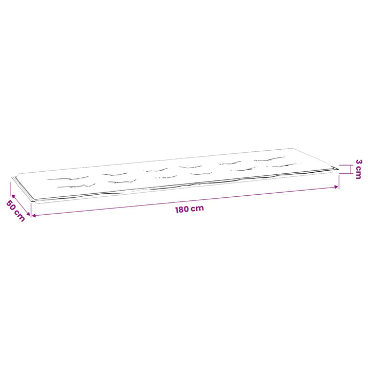 Bänk Kudde Oxford Tyg Bladdesign 150 X 50 X 3 Cm