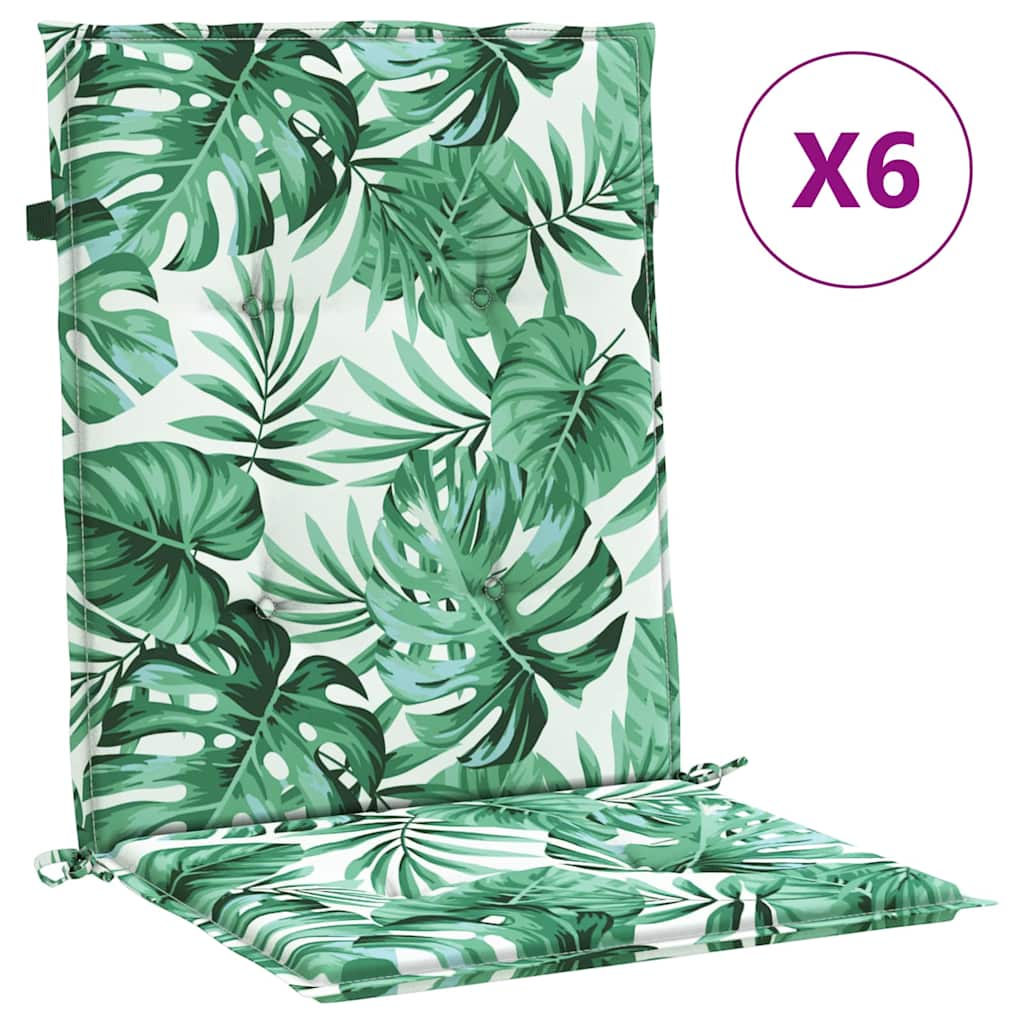 Ryggkuddar Löv 6 Pcs Bladmönster 100 X 50 X 3 Cm Oxford Tyg
