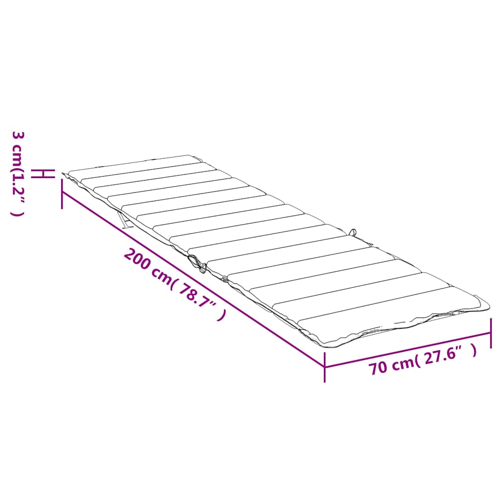 Lounger Kudde Löv Bladmönster 200 X 70 X 3 Cm Oxford Tyg