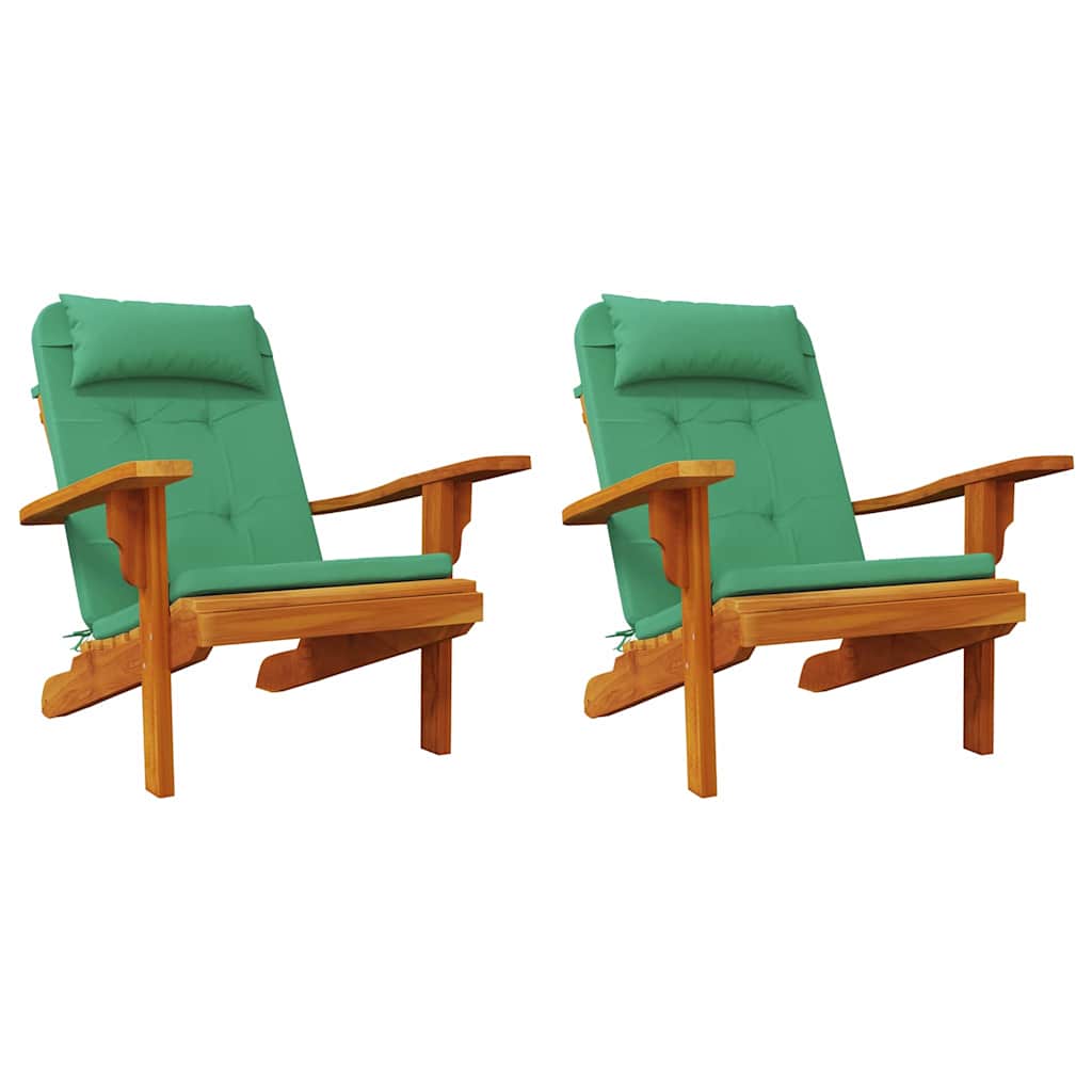 Stolkuddar Enfärgad 2 Pcs Grön 58 X 77 X 4,5 Cm Oxford Tyg