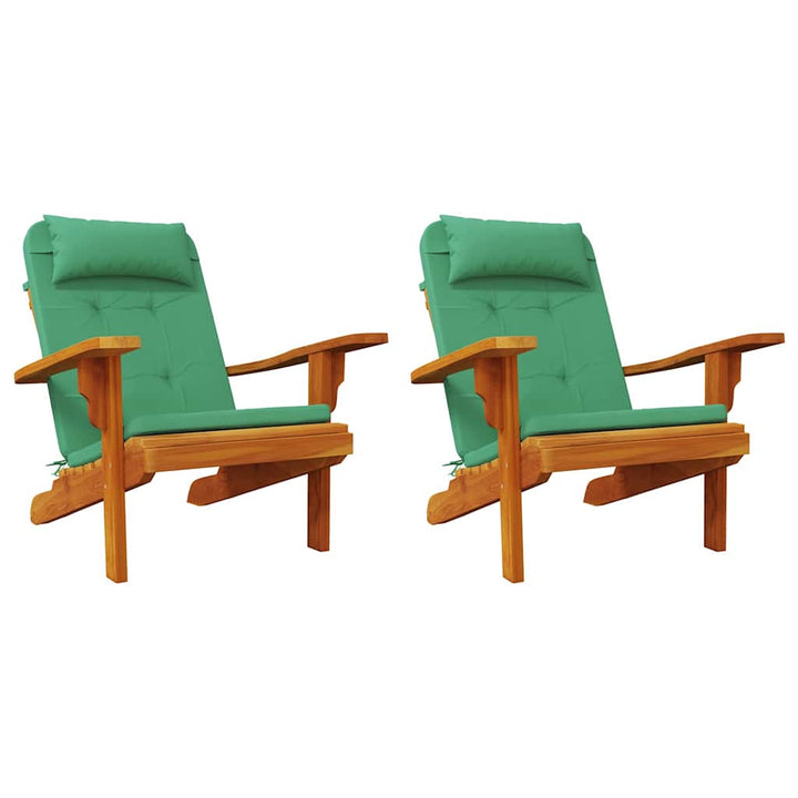 Stolkuddar Enfärgad 2 Pcs Grön 58 X 77 X 4,5 Cm Oxford Tyg