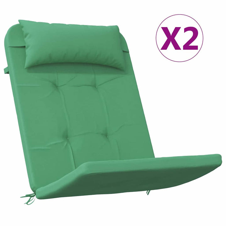Stolkuddar Enfärgad 2 Pcs Grön 58 X 77 X 4,5 Cm Oxford Tyg