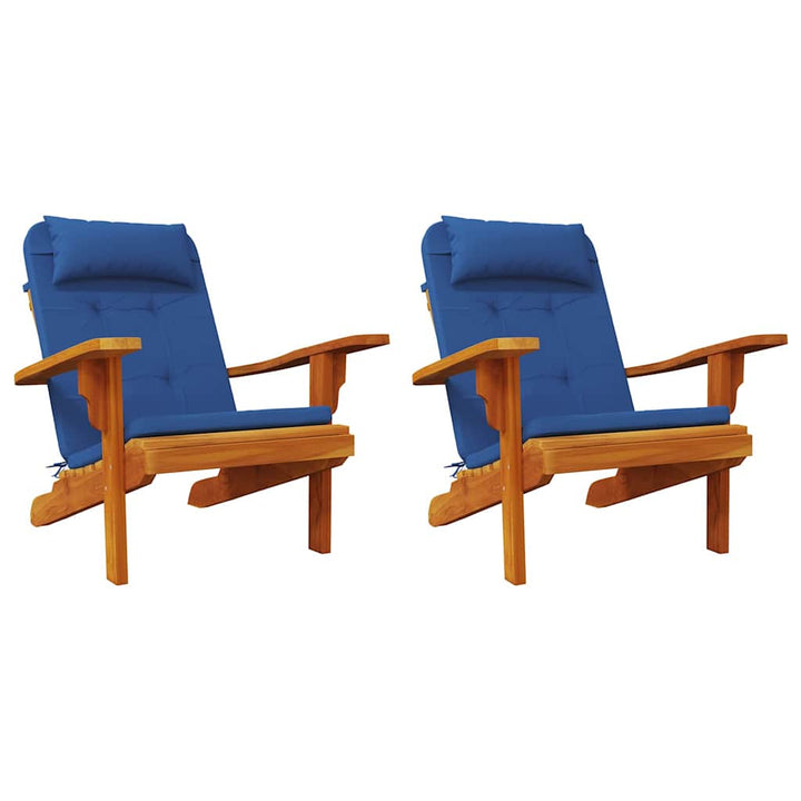 Stolkuddar Enfärgad 2 Pcs Blå 58 X 77 X 4,5 Cm Oxford Tyg