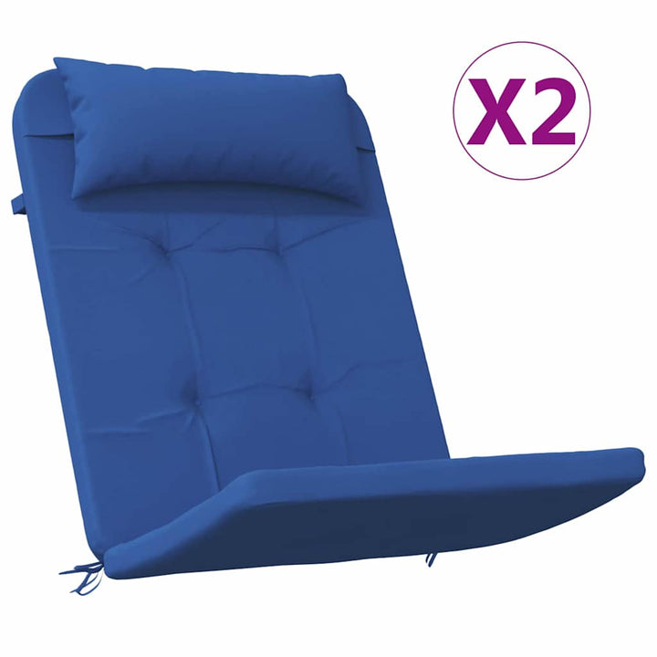 Stolkuddar Enfärgad 2 Pcs Blå 58 X 77 X 4,5 Cm Oxford Tyg