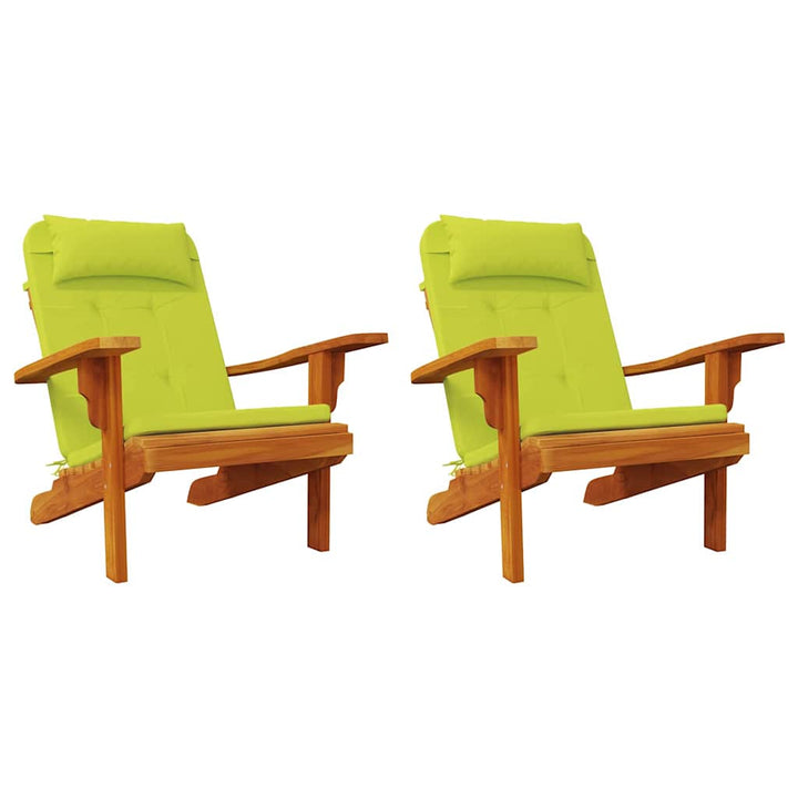 Stolkuddar 2 Pcs Klart Grön. 58 X 77 X 4,5 Cm Oxford Tyg