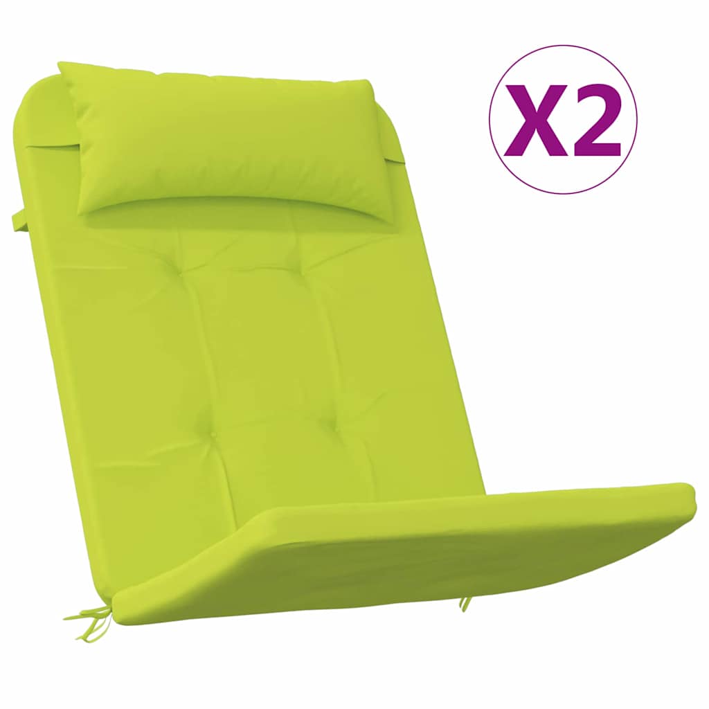 Stolkuddar 2 Pcs Klart Grön. 58 X 77 X 4,5 Cm Oxford Tyg