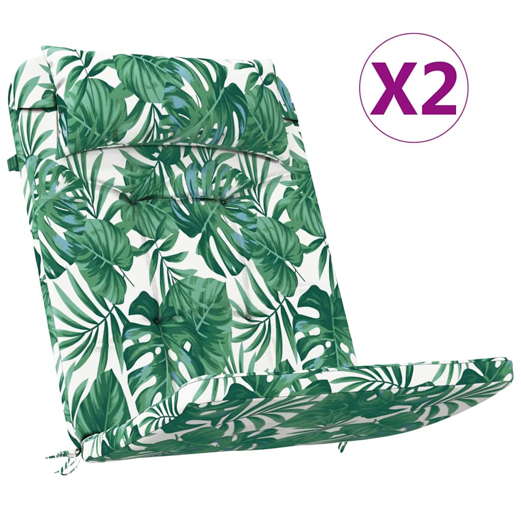 Stolkuddar Löv 2 Pcs Bladmönster 58 X 77 X 4,5 Cm Oxford Tyg