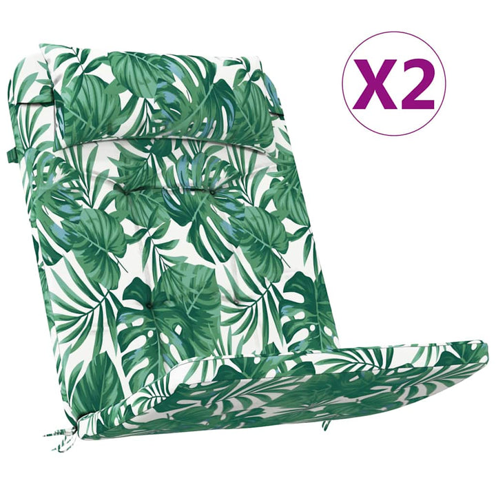 Stolkuddar Löv 2 Pcs Bladmönster 58 X 77 X 4,5 Cm Oxford Tyg