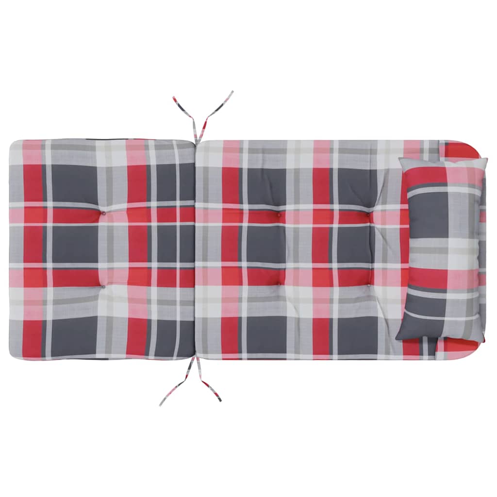 Stolkuddar Rutig 2 Pcs Röd Rutig 58 X 77 X 4,5 Cm Oxford Tyg