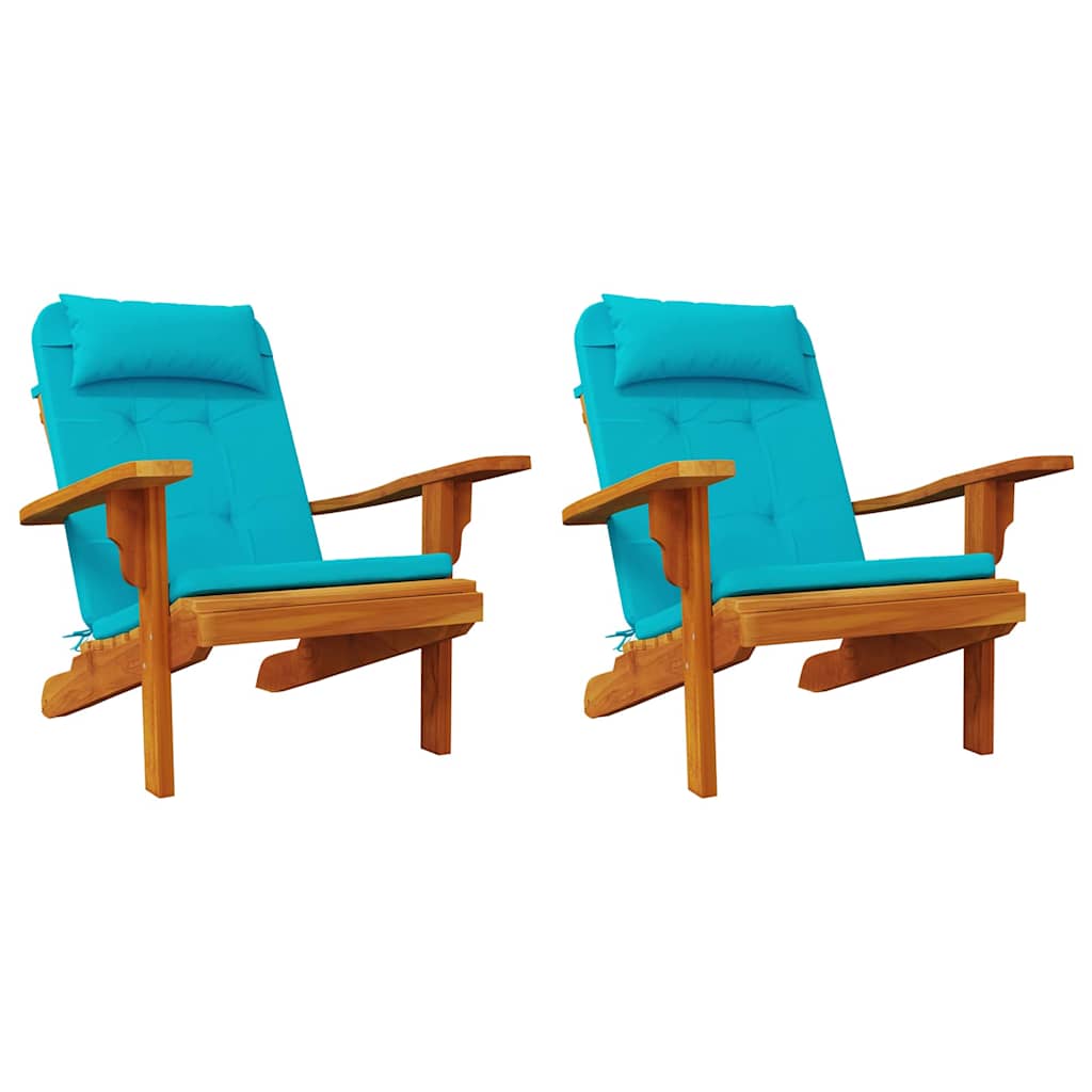 Stolkuddar Enfärgad 2 Pcs Turkos 58 X 77 X 4,5 Cm Oxford Tyg