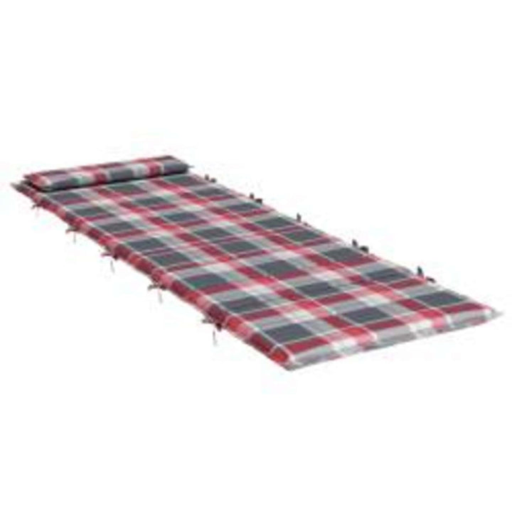 Solsängkudde Röd Och Grå 178 X 60 X 4 Cm Oxford Tyg