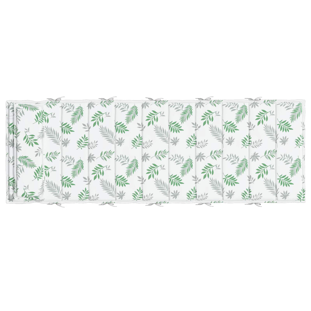 Solsängkudde Vit Och Grön 178 X 60 X 4 Cm Oxford Tyg