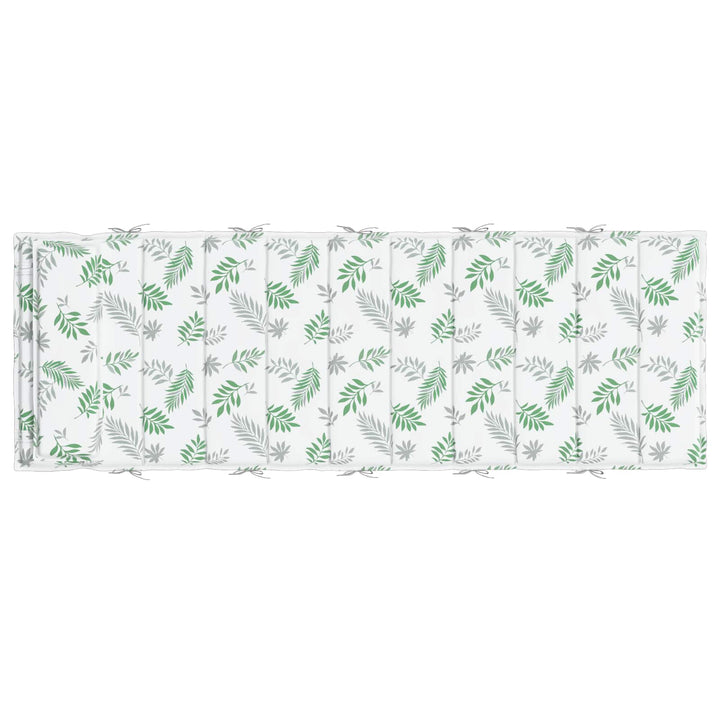 Solsängkudde Vit Och Grön 178 X 60 X 4 Cm Oxford Tyg
