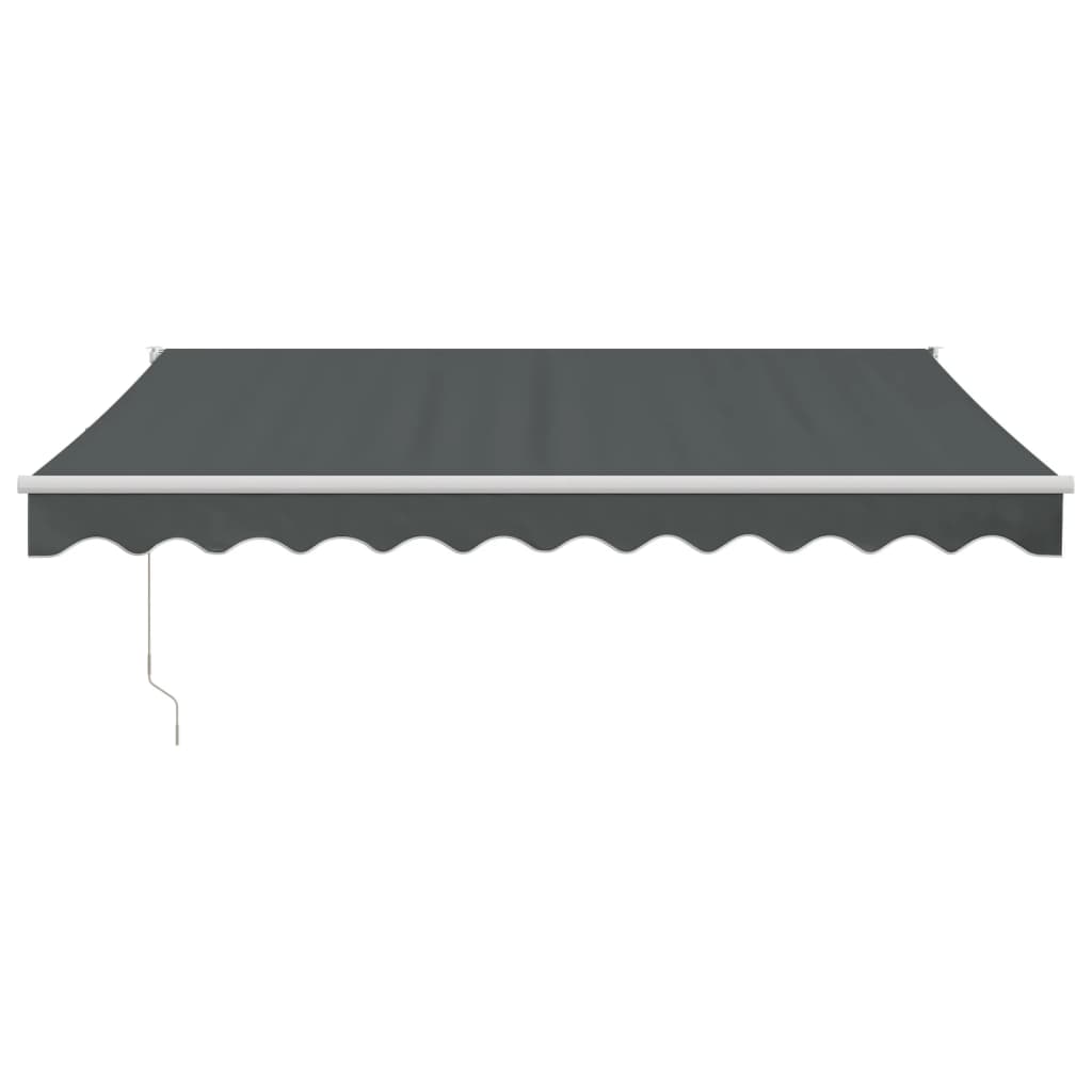 Markis Infällbar Antracit 3X2,5 M Tyg&amp;Aluminium