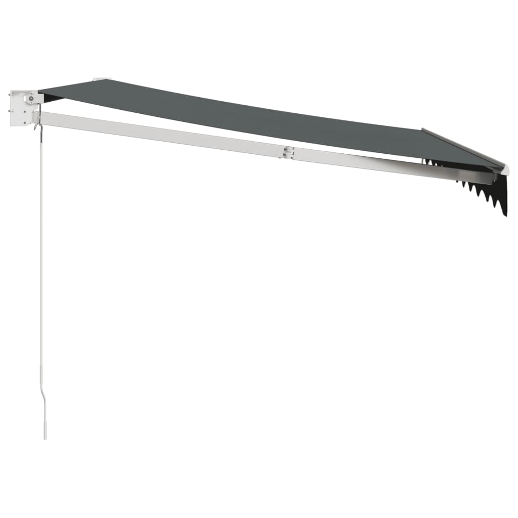 Markis Infällbar Antracit 3X2,5 M Tyg&amp;Aluminium