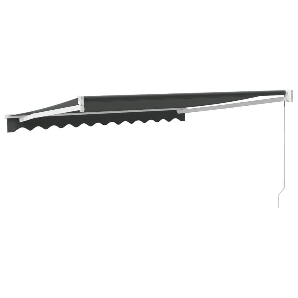Markis Infällbar Antracit 3X2,5 M Tyg&amp;Aluminium
