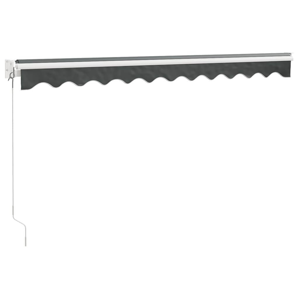 Markis Infällbar Antracit 3X2,5 M Tyg&amp;Aluminium
