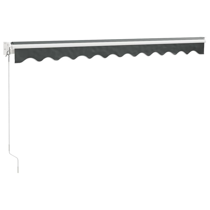 Markis Infällbar Antracit 3X2,5 M Tyg&amp;Aluminium