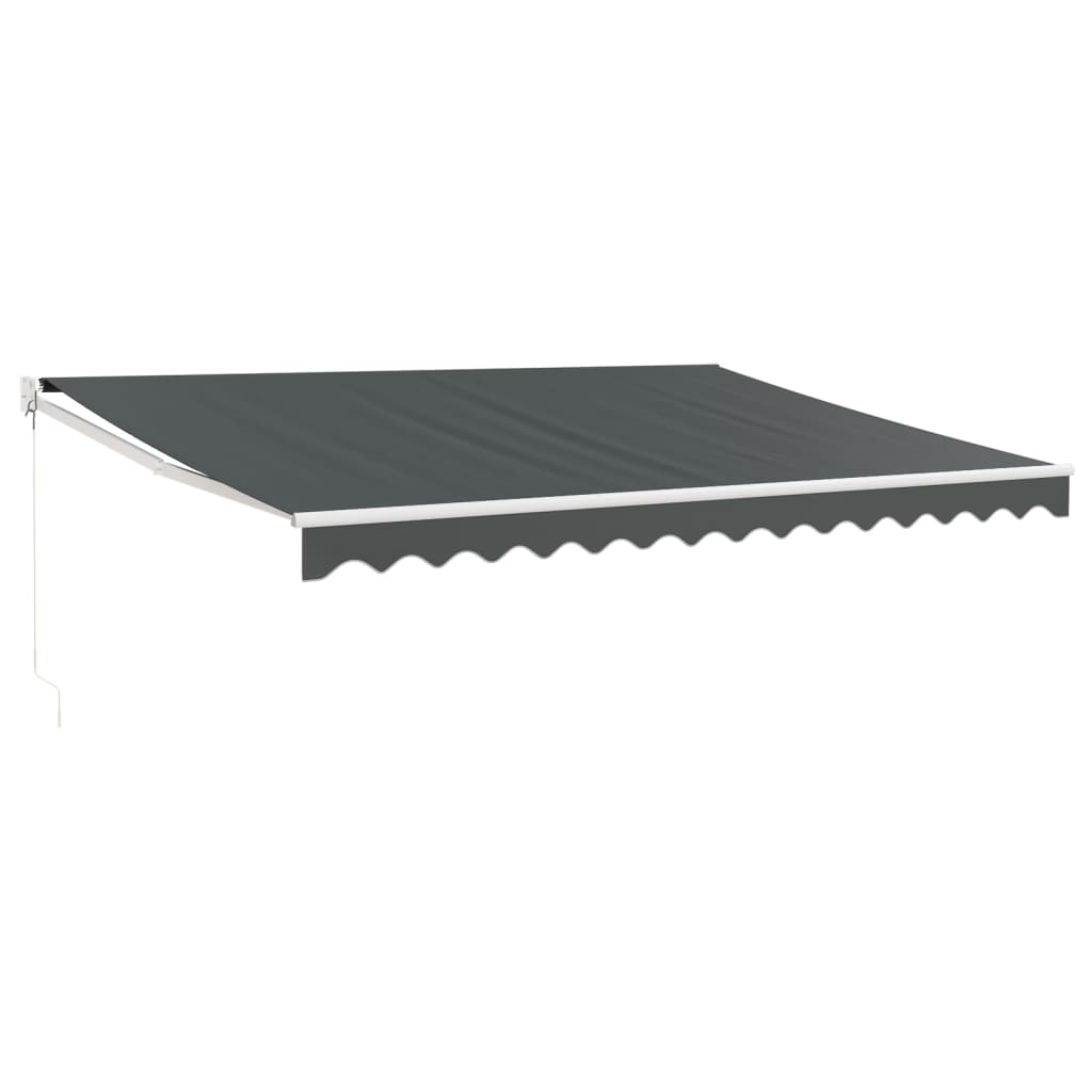 Markis Infällbar Antracit 4,5X3 M Tyg&Aluminium